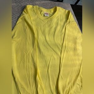 Yellow  supreme long sleeve shirt size medium
